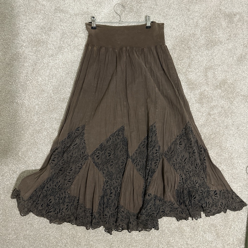 Vintage Reba Lace Maxi Skirt
